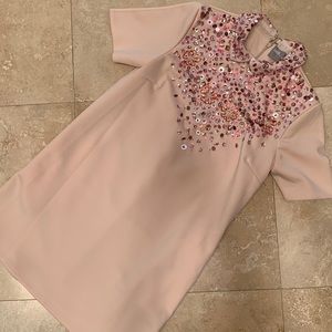 ASOS pink beaded shirt dress